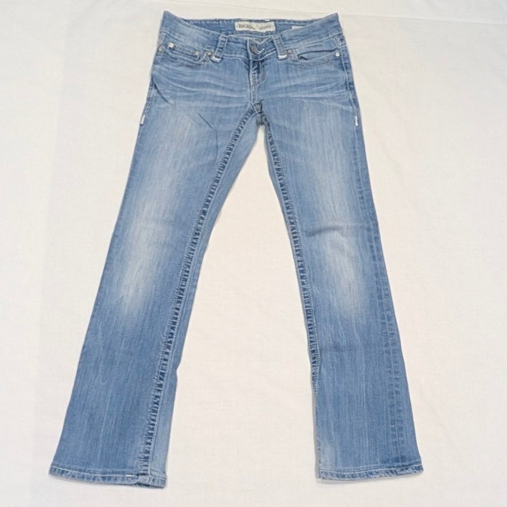BKE Sabrina Low Rise Bootcut Jeans Light Wash Denim 27L